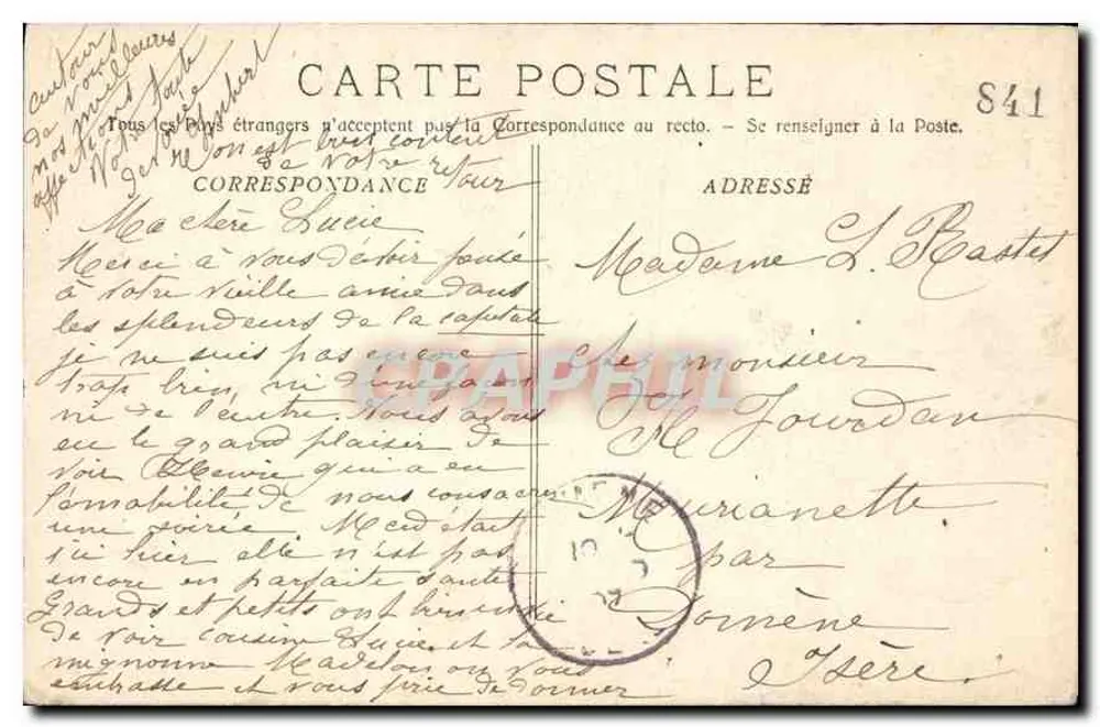 Montminjour — Kapelle St-Césaire & Turm — Verlag nicht sichtbar - Rückseite