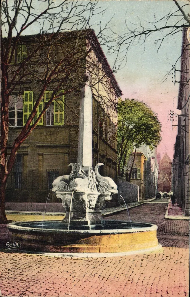 La Fontaine des Quatre Dauphins — Aix-en-Provence — veröffentlicht von Rella - Vorderseite
