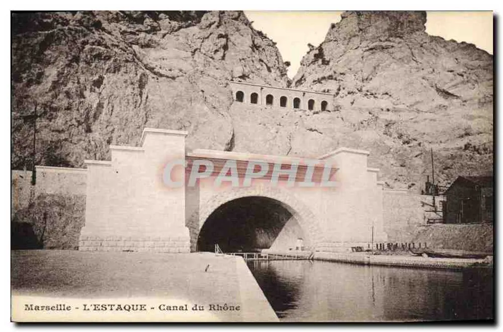 Marseille - L'ESTAQUE - Canal du Rhône — vue du tunnel - Recto