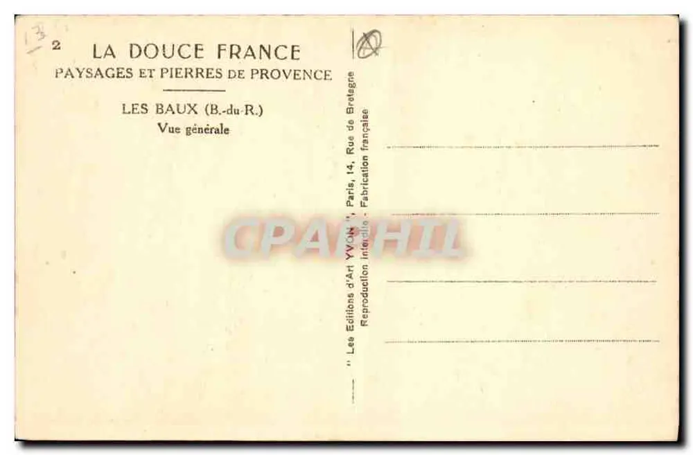 Les Baux (B.-du-R.) — Allgemeiner Blick — La Douce France - Rückseite