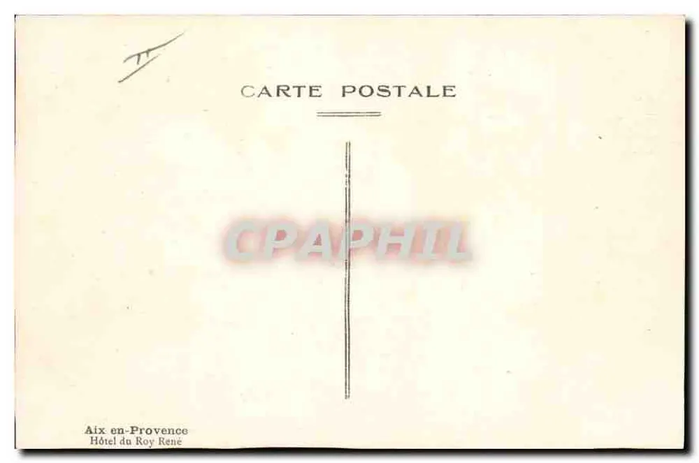 Hôtel du Roy René — Aix-en-Provence — editor não visível - Verso