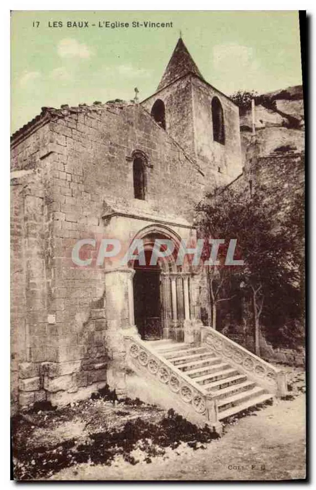 Les Baux - Saint-Vincent Church — Publisher Coll. E. U. n°17 - Front