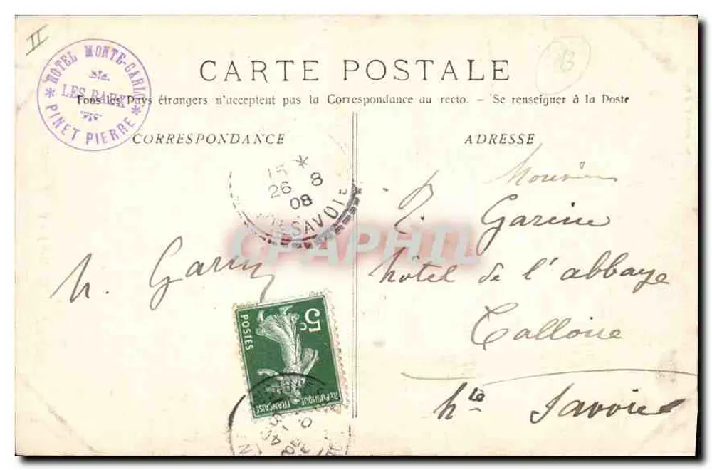 Les Baux - Hotel dos Porcellets — Fotografia E. Lacoûr - Marseille, n° 3781 - Verso