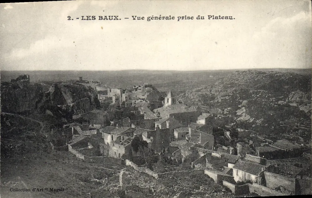 Les Baux – Vista geral tirada do Plateau — Coleção de Arte 'Magali' n°2 - Frente