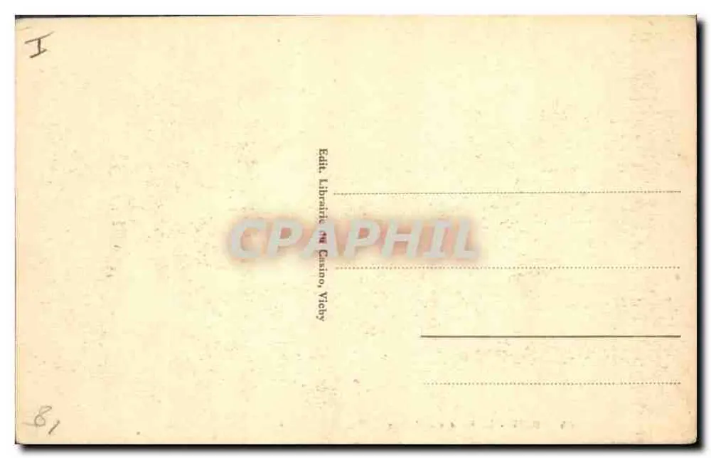 Vichy - O Ponte sobre o Allier — editor Livraria do Casino, Vichy, n° 65 - Verso