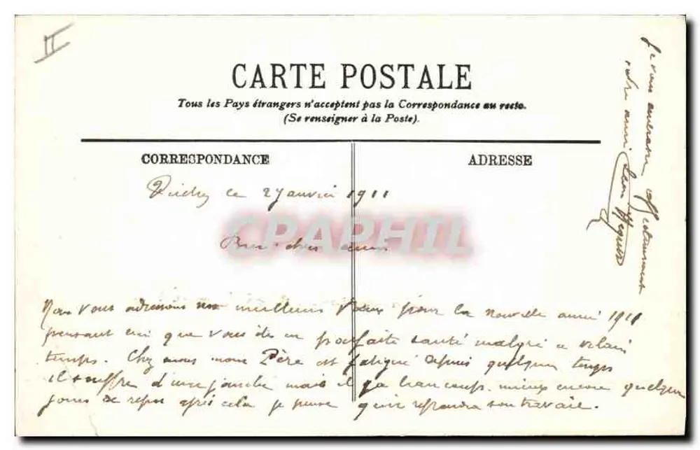 Vichy — Uitzicht op de Allier — LL, n°81 - Achterkant