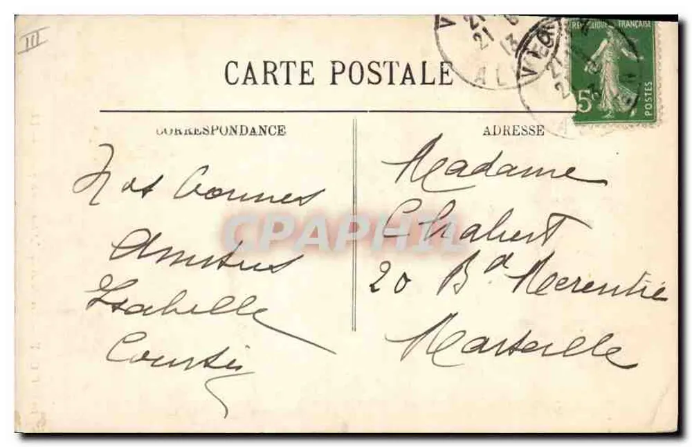 Vichy — Les Bords de l'Allier (contrejour) — LL. — N° 105 - Verso