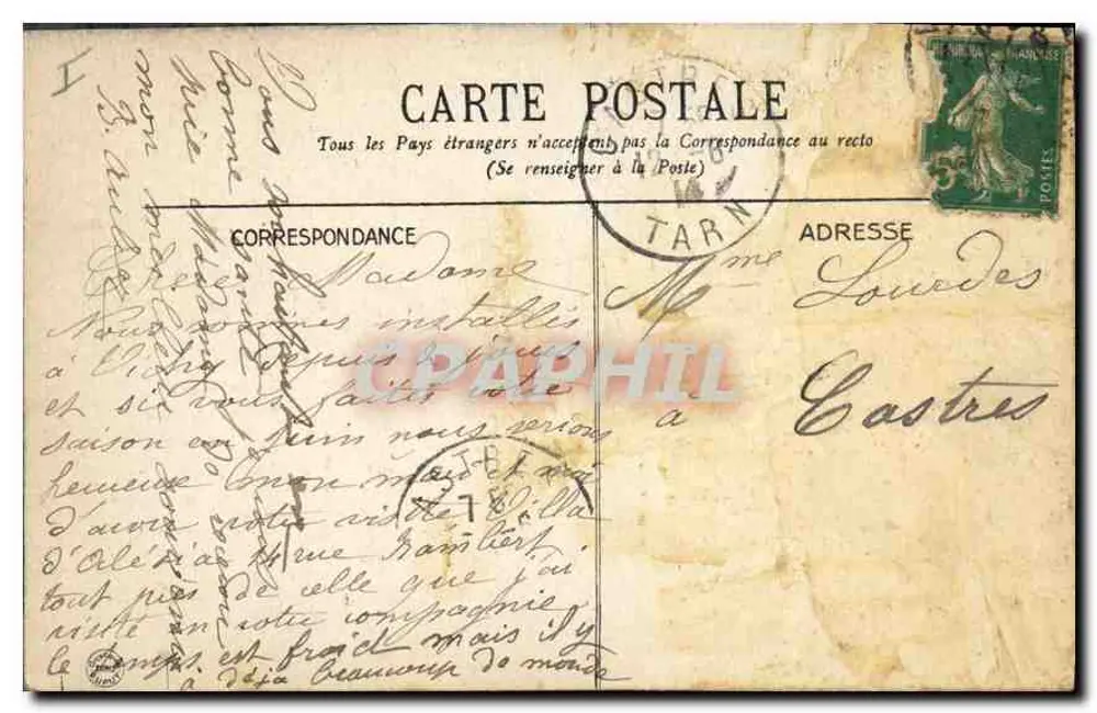 Vichy — Le Parc-Bassin des Cygnes — G.D. n°7 - Verso