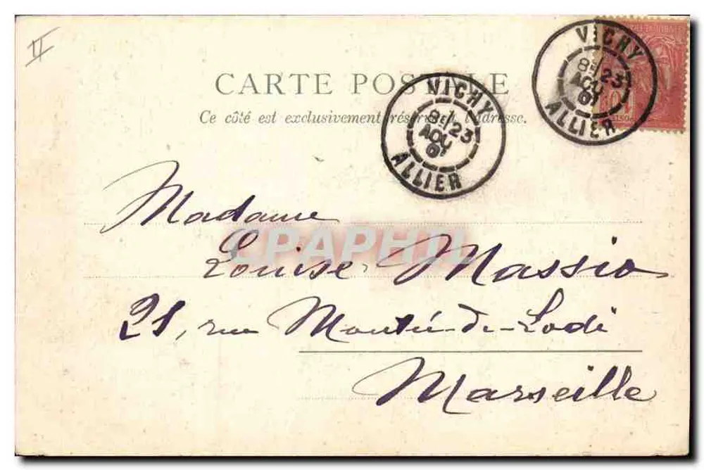 Cassino e Teatro — Vichy — Editor U. Marlière, Vichy - Verso