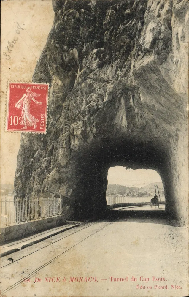 Túnel do Cap Roux — De Nice a Monaco — Edição Picard, Nice - Frente