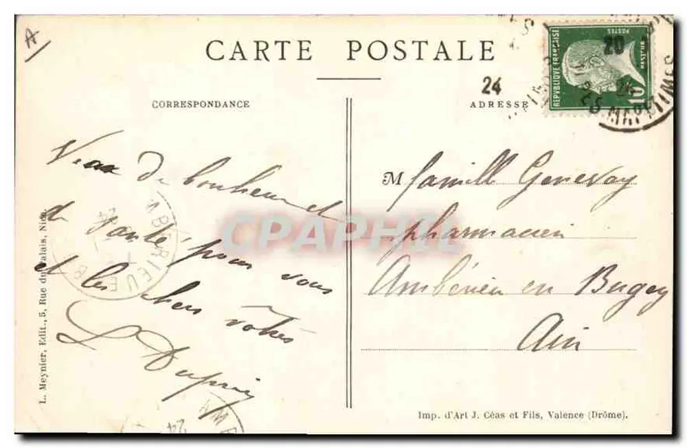 L'ESTÉREL — Vista da costa com vela — Pierre Combus - Verso