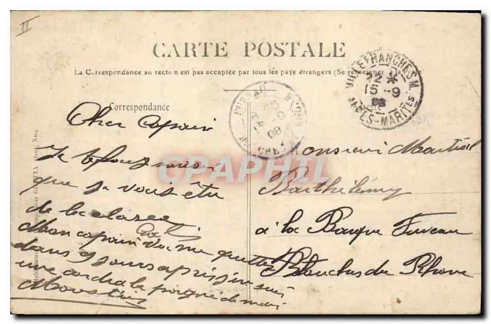 Nova Estrada da Corniche d'Or - L'Esterel — Coleção Artística, n°452, Edição Giletta, fot., Nice - Verso