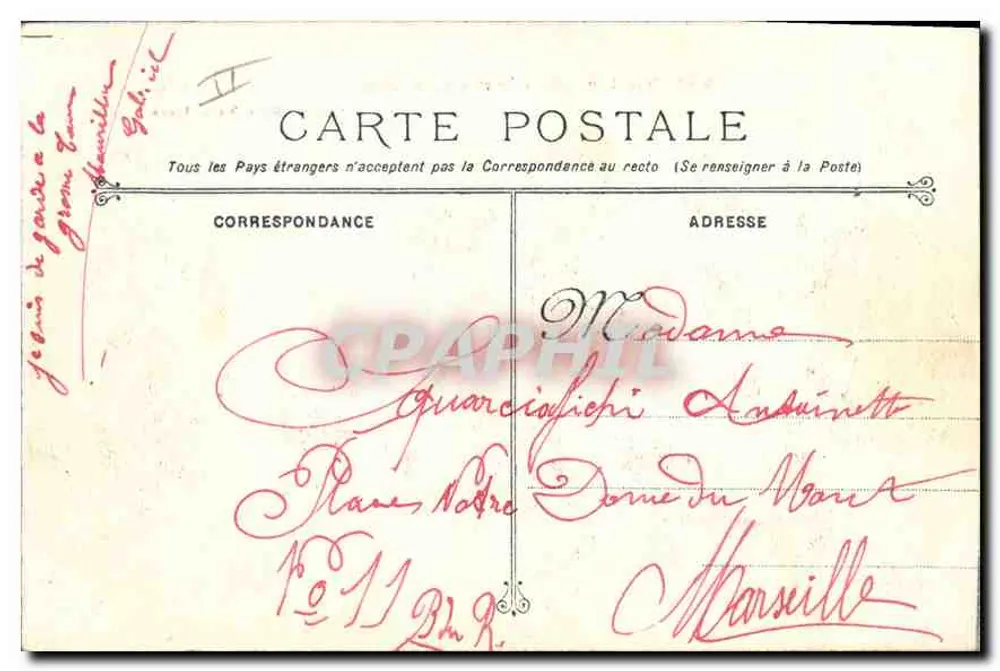 Toulon - Museu-Biblioteca — Fototipia Marinha Bar, n°202 - Verso