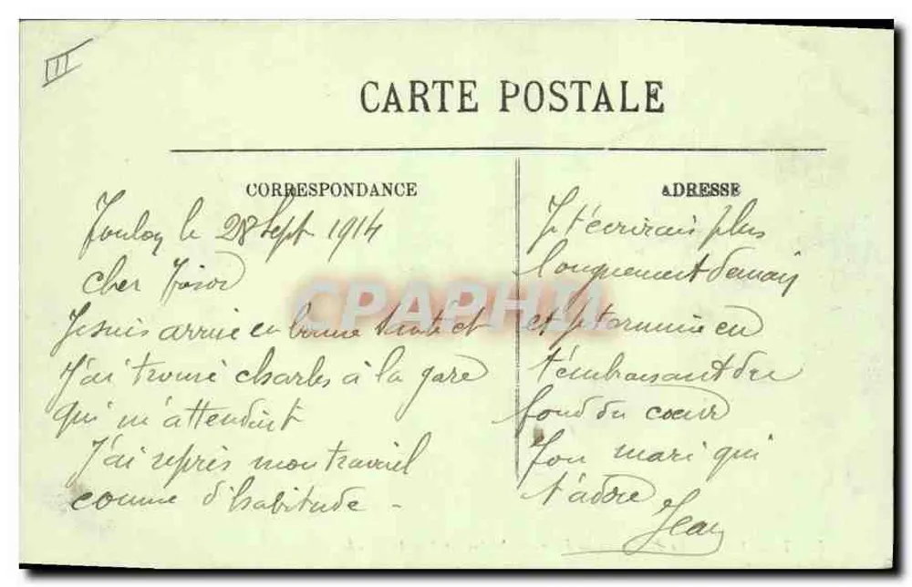 Toulon — O Jardim da Cidade — Estátua de Puget — LL. n°27 - Verso