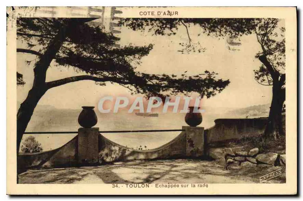 Toulon - Widok na zatokę — Cote d'Azur, wydawca Express, n°34 - Awers