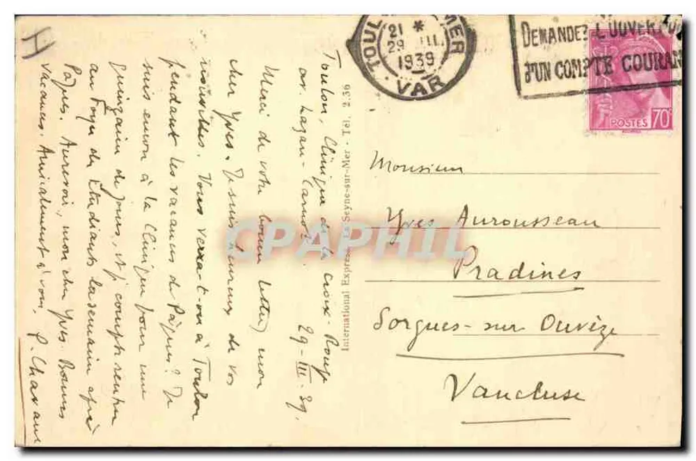 Toulon - Widok na zatokę — Cote d'Azur, wydawca Express, n°34 - Rewers
