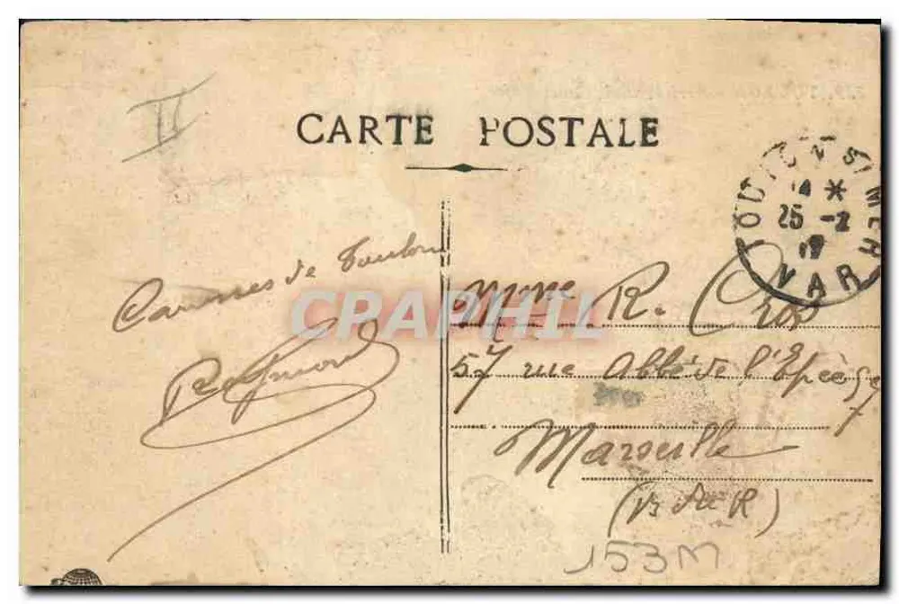 Toulon - Chegada de um Canot Major — Estação Ste-Marguerite, editor anônimo, n° 239 - Verso