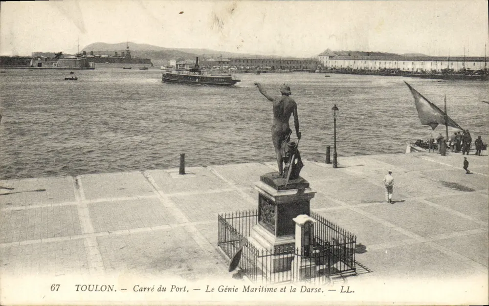 Toulon — Quadrado do Porto — O Gênio Marítimo e a Darse — LL. - Frente