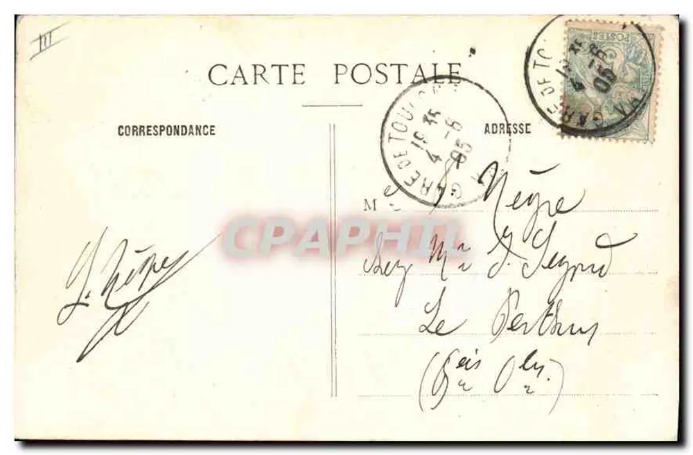 Toulon — Das Theater — Eingang der Künstler — Cliché Giraud — Clavel, Verlag, Toulon - Rückseite