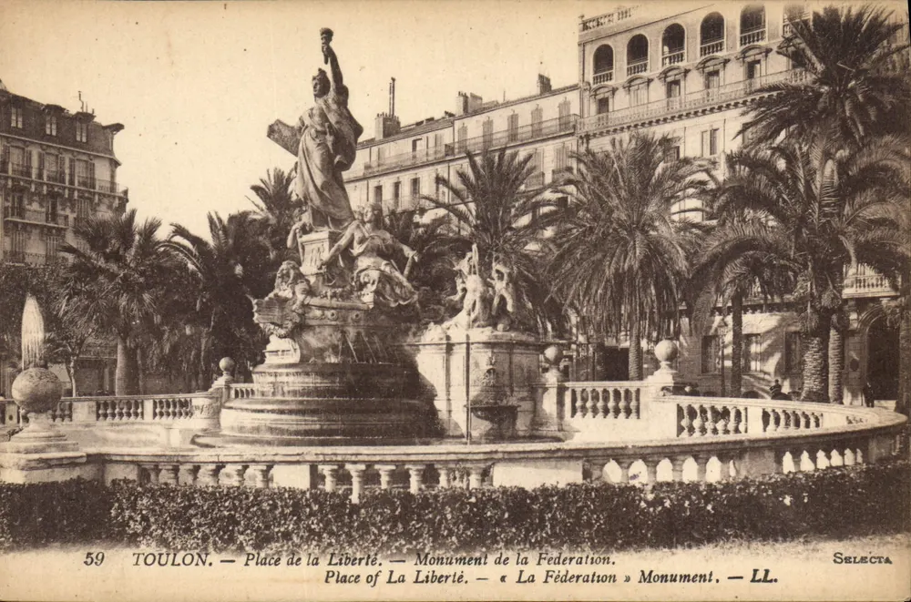Toulon — Praça da Liberdade — Monumento da Federação — Selecta - Frente