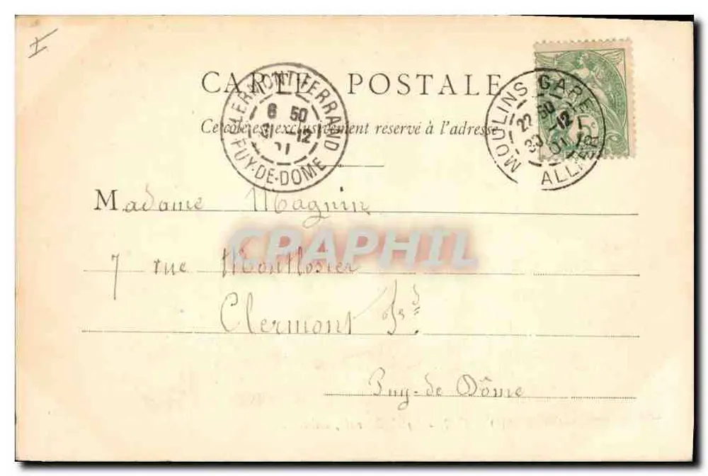 Moulins - A Catedral, Abside — B. F. Chalon-s-Saône, n° 50 - Verso