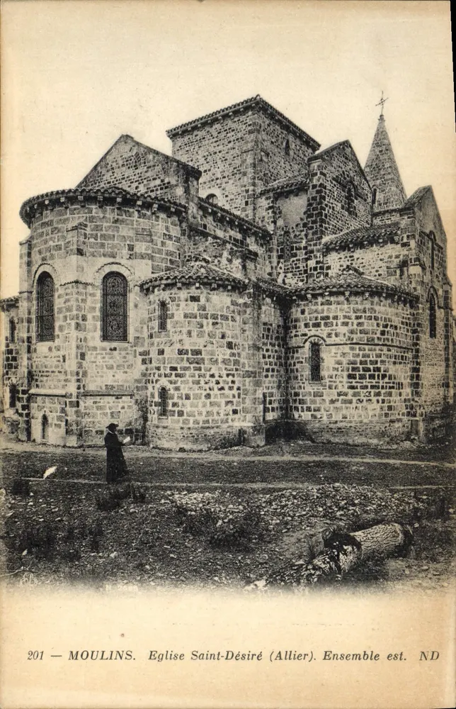 Moulins — Église Saint-Désiré (Allier). Ensemble est. ND — Éditeur ND, n° 201 - Recto