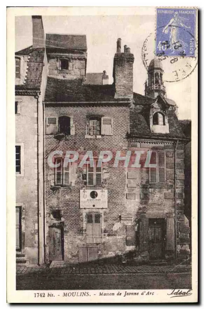 Moulins — Casa de Joana d'Arc — Edição 'Idéal' - Frente