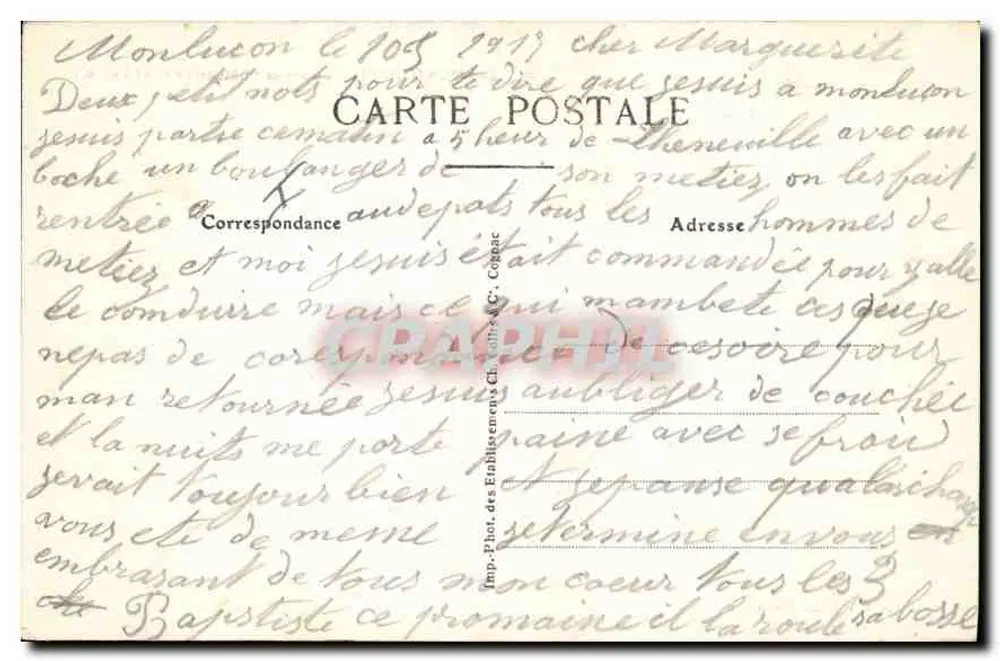 Montluçon — Das alte Schloss (15. und 16. Jahrhundert) — Verlag E. Rolland, Montluçon - Rückseite