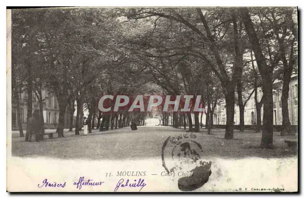Moulins — Cours Choiseul — R. F. Chalon-sur-Saône - Frente