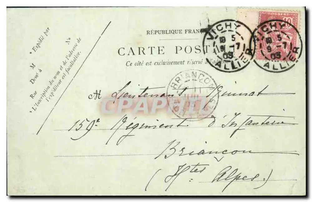 Vichy — A Terrasse do Casino — editor anônimo, n° LL - Verso