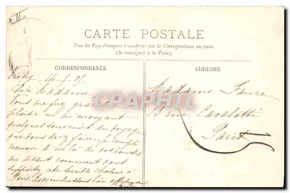 Vichy — Een Uitzicht op de Allier — LL. - Achterkant