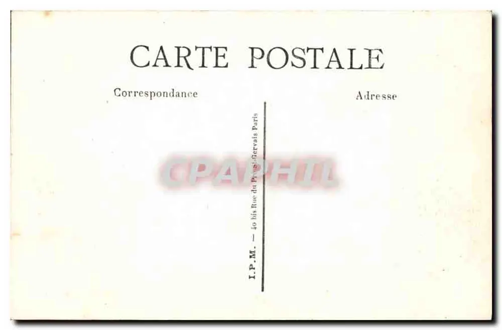 Arco do Triunfo do Carrousel — Paris — editor I.P.M. n°61 - Verso