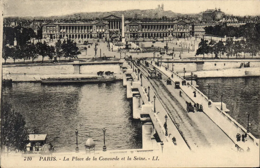 Paris - La Place de la Concorde et la Seine - L.I. - Éditeur Dollat Hard, n° 710 - Recto