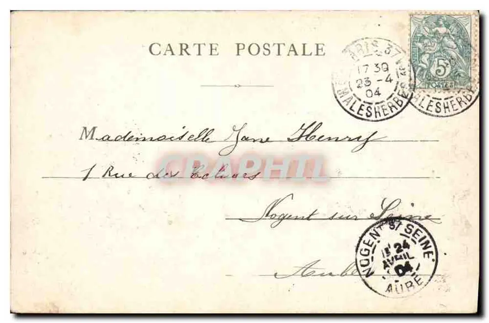 Paris — La Fontaine Carpeaux — Bon Baiser de votre Amélie - Verso