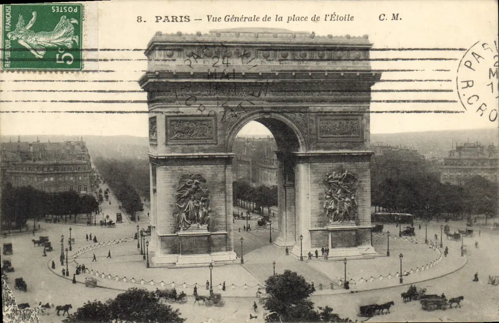 Paris — Vue Générale de la place de l'Étoile — C.M. n°8 - Recto
