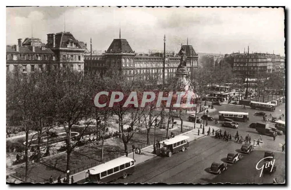 Place de la République — Paris — editor André Leconte, n° 3.057 - Frente