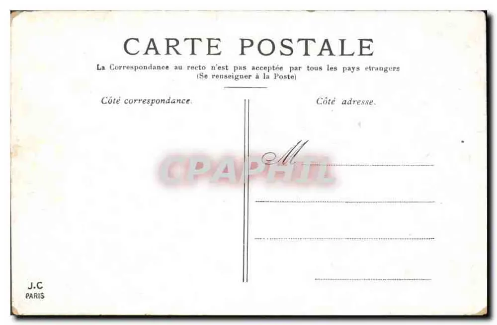 Paris — A Praça da Concórdia — J.C. Paris - Verso