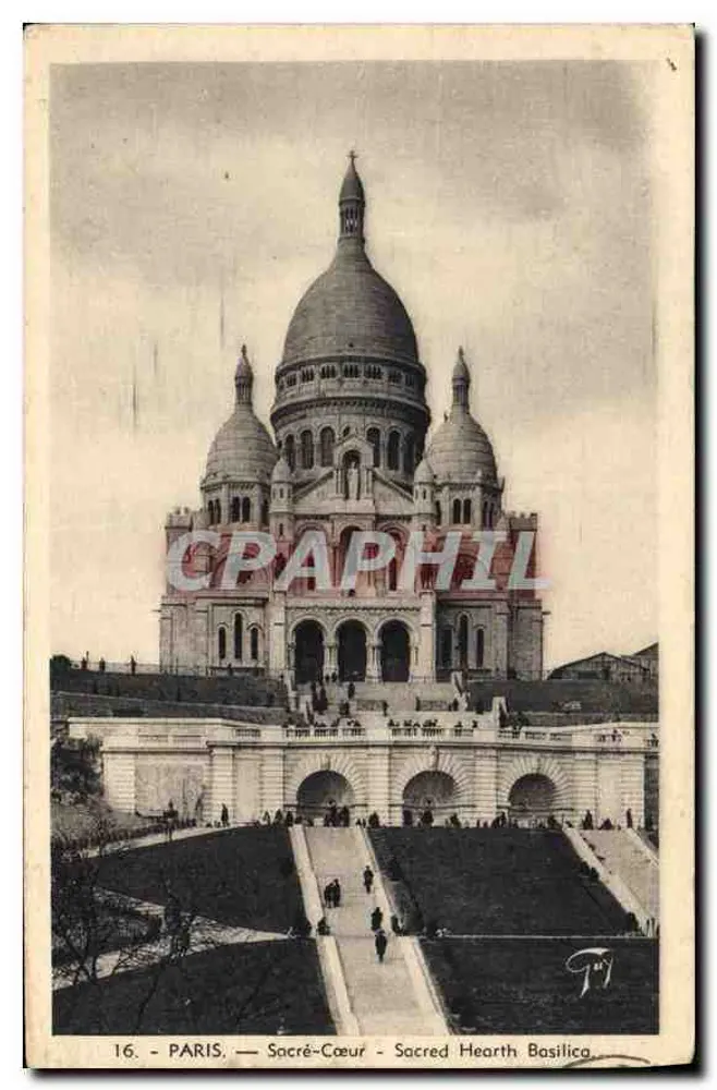 PARIS — Sacré-Cœur — Basílica do Coração Sagrado — 16 - Frente