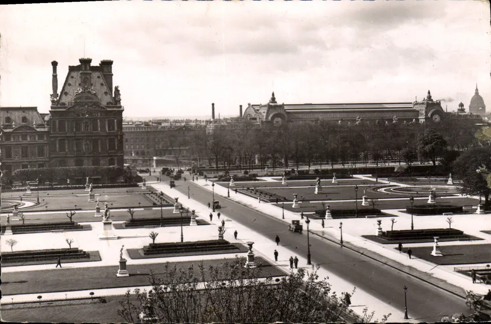 Paris - Les Tuileries — vista panorâmica — Éditions du Globe - Frente