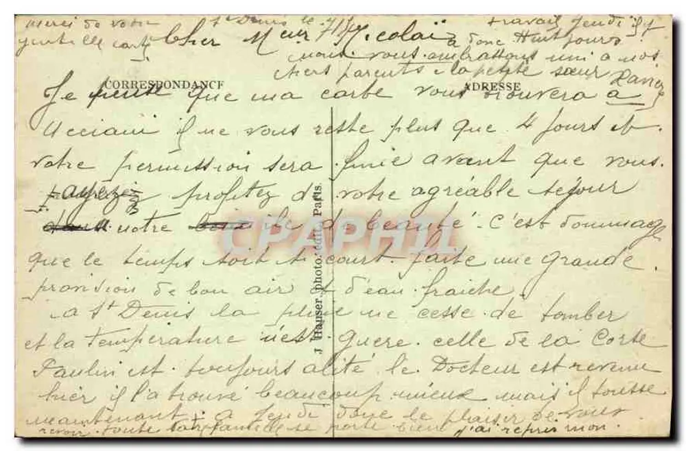 Paris — Palais de Justice und Sainte-Chapelle — J. H. Nr. 112 - Rückseite