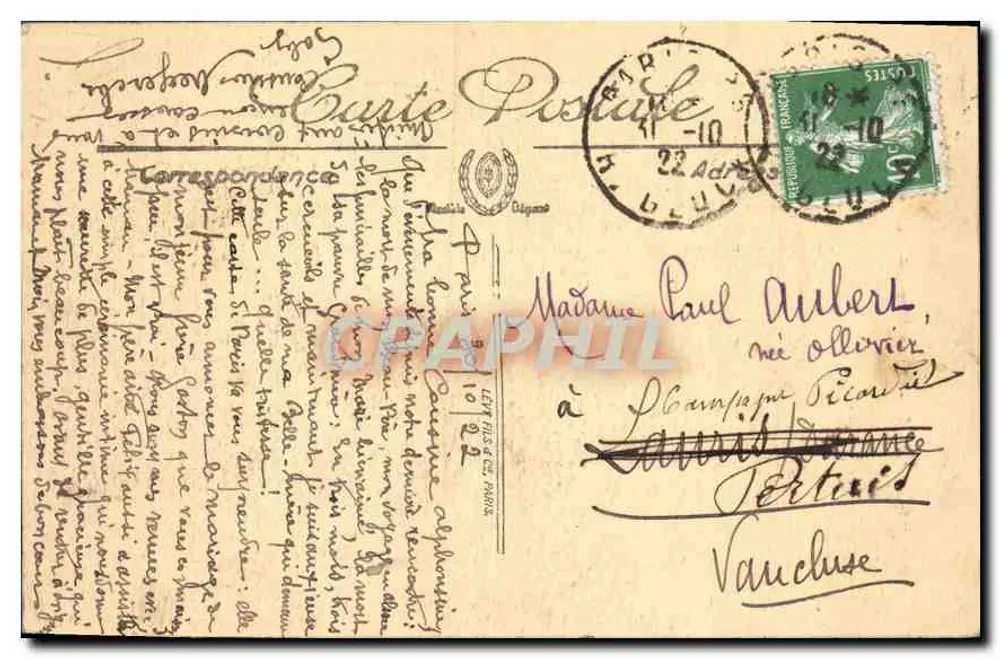 Paris — Notre-Dame — LL. — Editor LL, n° 197 - Verso