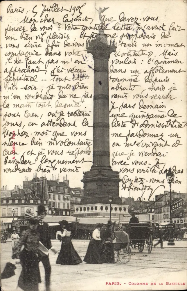 Parijs — Kolom van de Bastille — Fotograaf Parijs - Voorkant