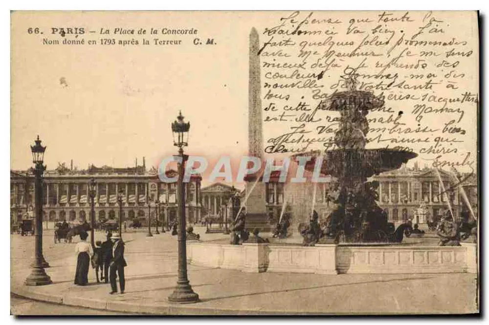 Paris — A Praça da Concórdia — C. M. - Frente