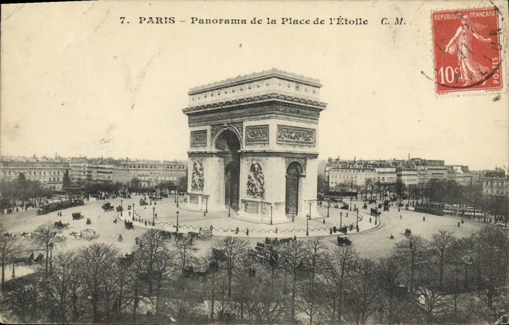 Paris – Panorama da Praça da Estrela – C.M. - Frente