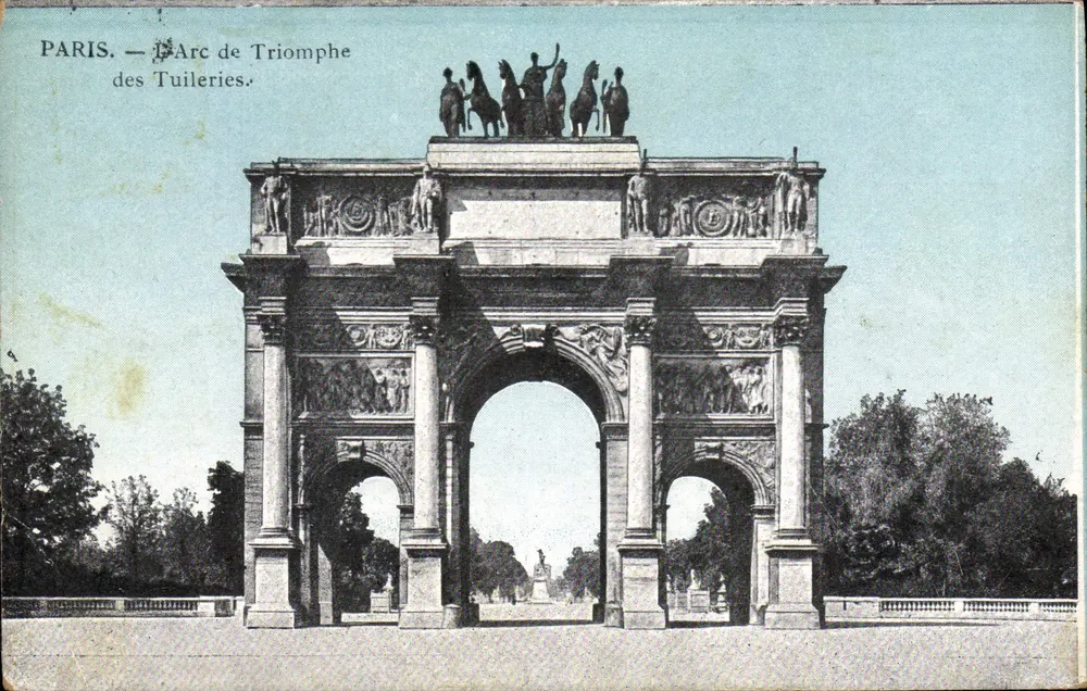 Paryż — Arc de Triomphe des Tuileries — wydawca nieznany, nr serii nieodczytalny - Awers