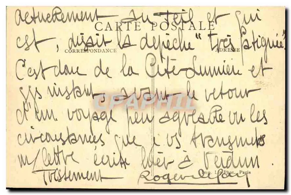 PARIS — Het Grote Paleis — LIP — The Great Palace - Achterkant
