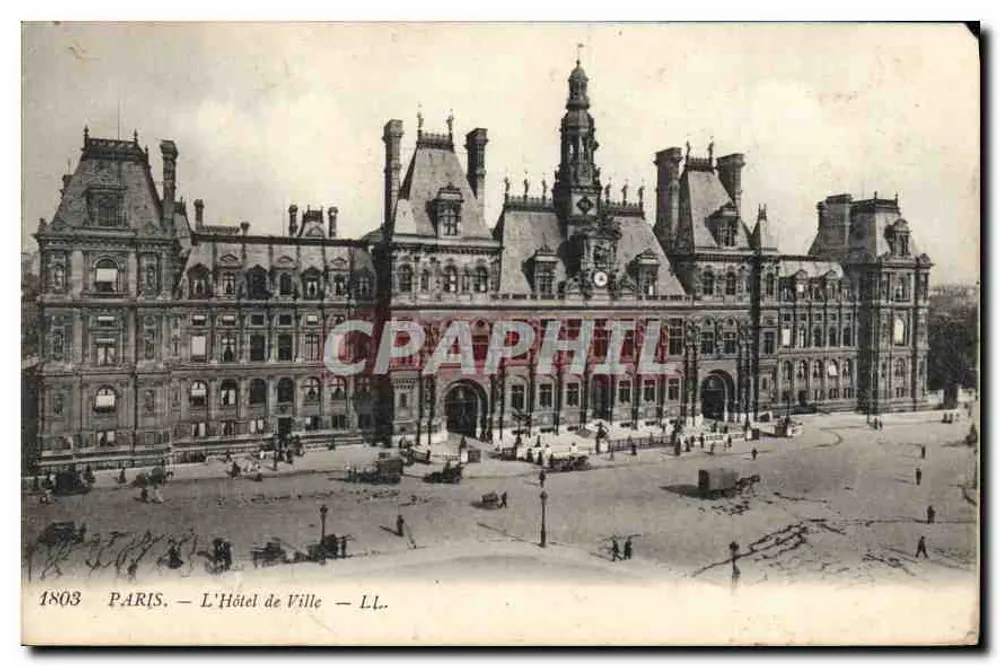 Parigi — L'Hotel de Ville — LL. — 1803 - Recto