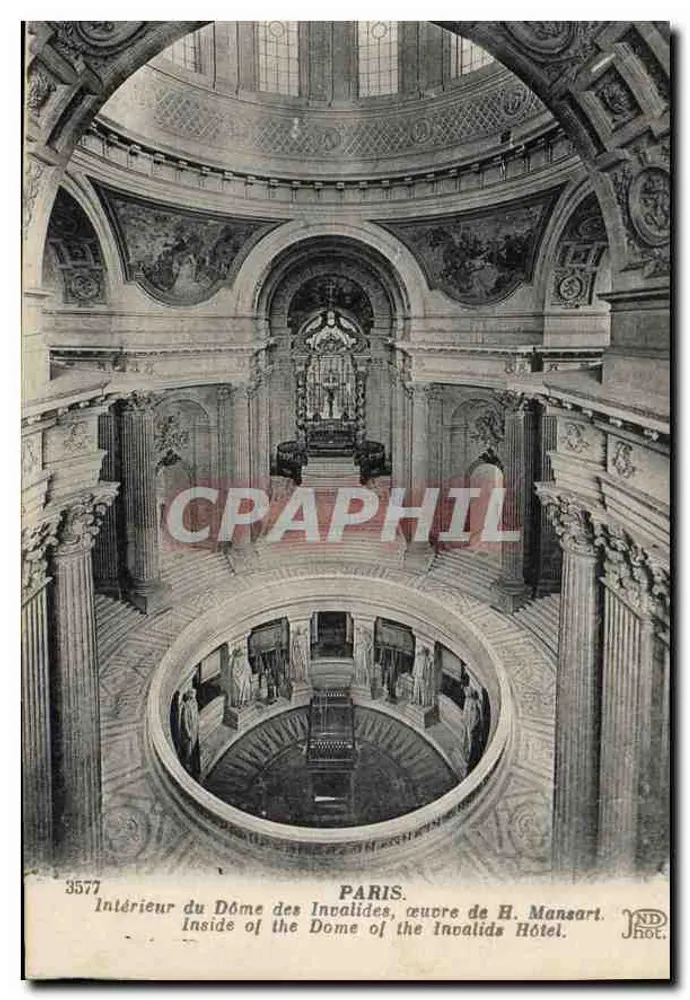 Intérieur du Dôme des Invalides — œuvre de H. Mansart — Paris - Recto