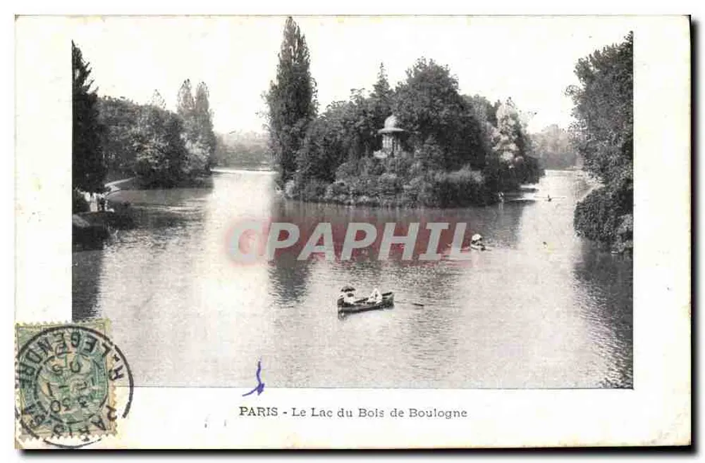 PARIS - Le Lac du Bois de Boulogne — éditeur non visible, n° de série non lisible - Recto