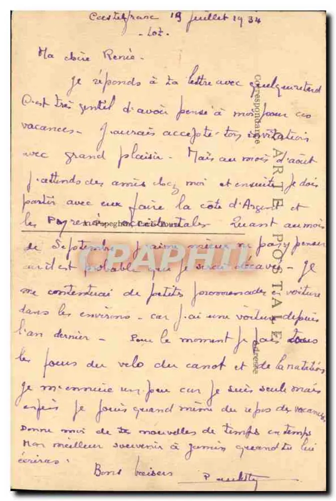 Parijs — De Colonnade van het Louvre — A.P. n°348 - Achterkant